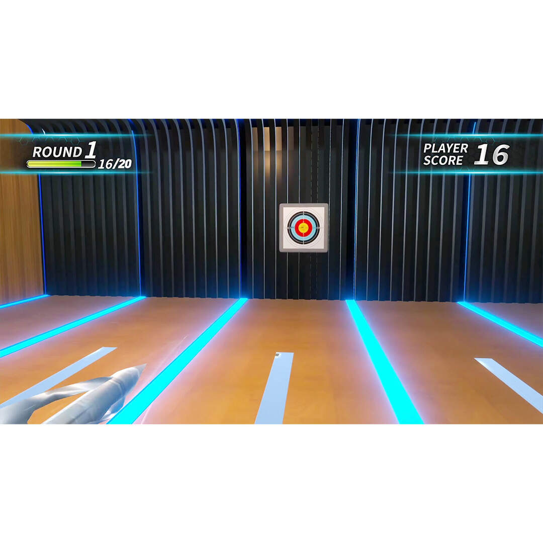 indoor archery simulator, archery simulator, virtual archery simulator